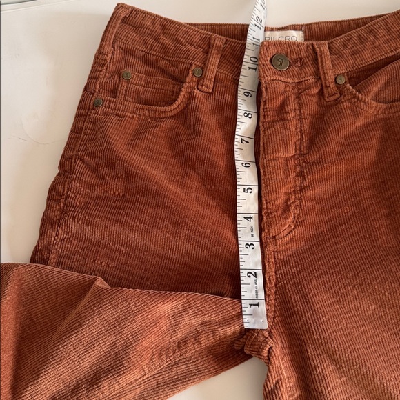 Anthropologie Pilcro The Scotty Cuffed Brown Corduroy Straight Leg Pants size 26 - Picture 8 of 11